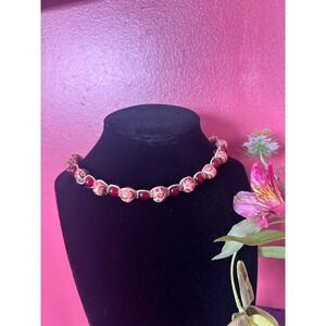 Handmade Beaded Hemp Wrapped Choker